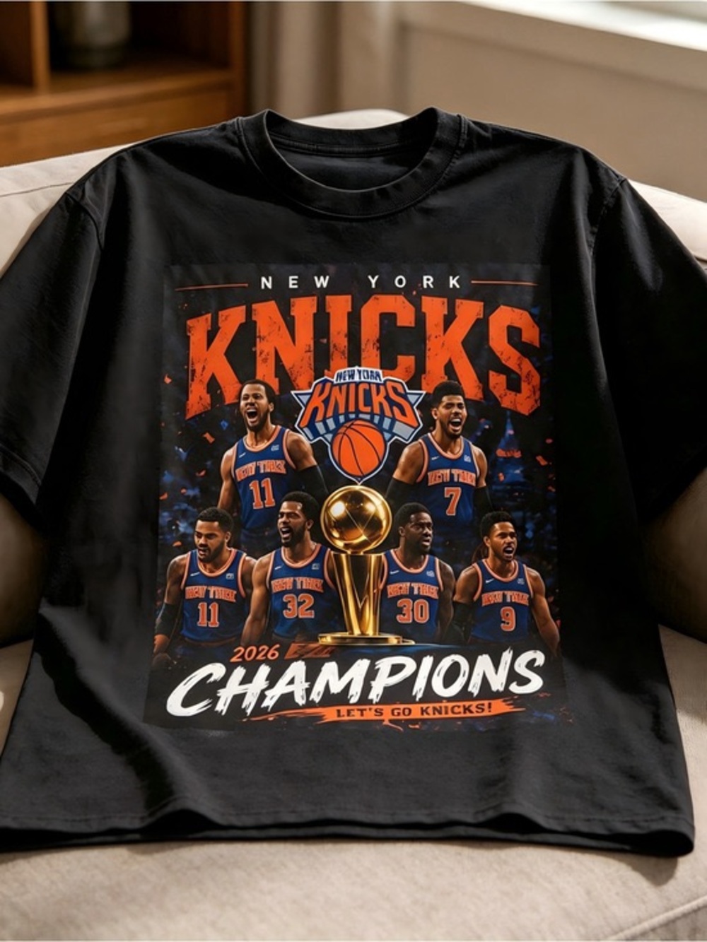 New York Knicks 2026 Champions Graphic Tee - Black